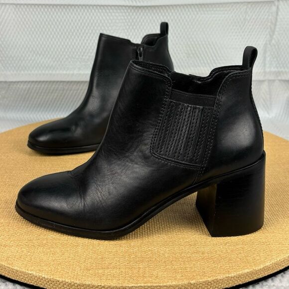 Lucky Brand Shoes - Lucky Brand | Women’s Black Leather Debruh Bootie Ankle Boots | Size 7.5